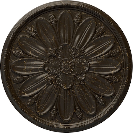 Ekena Millwork Fairfax Ceiling Medallion, Hand-Painted Stone Hearth Crackle, 29 7/8"OD x 1 3/8"P CM29FASHC